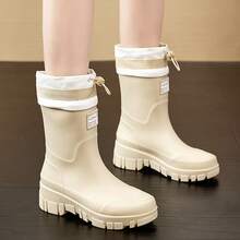 Women's Rain Boots, Non-Slip Rubber Boots, Outdoor Camping Water Boots, Basic Fashion Style