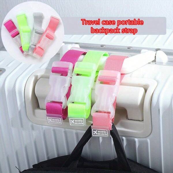 1pc Travel Luggage Strap, Exterior Hanging Strap, Portable Clip Strap, Luggage Anti-Lost Strap, Luggage Side Hanging Strap, Practical Accessory Art Supplies