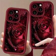 1pc Fashionable & Elegant Gradient Watercolor Romantic Raindrop Rose Flower Sky Eye Staircase Soft Phone Case, Compatible With IPhone 16/16 Pro Max, Infinix Smart 7, Spark Go 2024, Infinix Hot 40/40 PRO/SPARK 20 PRO, Galaxy S25 Ultra
