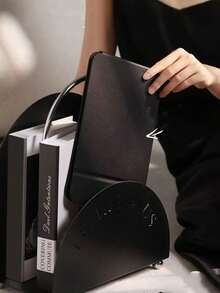 1 pieza Espejo de maquillaje minimalista para baño, espejo de tocador portátil para escritorio de oficina, hogar, espejo cosmético ajustable de mano, espejo de tocador para estudiantes, decoración del hogar, accesorio de baño