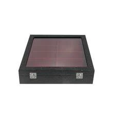 Estojo Porta Óculos 10 Casulos Preto Com Interno Aveludado Caixa Organizador Maleta para Óculos - Vermelho - Visão 7