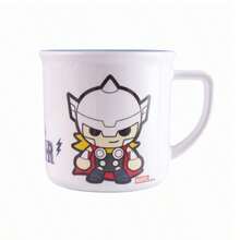 Marvel Mundwasser Becher Haushalt einfach kreativ Q Version Studenten Einzelgriff Becher, Badezimmer Zahnbürstenbecher mit Griff, Iron Man Becher