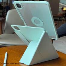 Magnetic Detachable IPad Protective Case, Suitable For 2020/2021/2022 IPad Pro 11 Inch, 3+Y Folding Design With Pencil Slot, Clear Acrylic Bottom Shell, Fits IPad 10th Gen, IPad Mini 7/6, And IPad 7/8/9 10.2 Inch, Multi-Angle Stand, Smart Sleep/Wake Function, Easy To Operate - Black - View 3