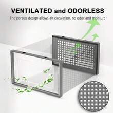 3/6/12/15 件鞋子收纳盒，无需安装，透明可折叠鞋盒，塑料鞋架，家用玄关鞋柜，钢制大容量坚固多层落地鞋架，防尘