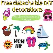 Summer New EVA Beach Bag, Rubber Tote Bag, Waterproof Washable Tip Proof Durable Open Tote Bag, Super Large Capacity Suitable For Shopping, Grocery Shopping, Travel, Parties, Outdoor Activities, Beach Seaside - Khaki - View 4