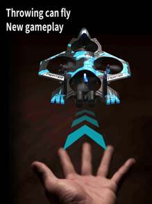 CASRRA K500 Remote Control Drone, Made Of SBS Anti-Fall Material, Camouflage Color, One-Key Roll/Take-Off/Descend/Hover/Hand Throw Features, Suitable For Beginners, Indoor/Outdoor/Party Entertainment Use, Multi-Rotor Quadcopter Toy, Fighter Plane Model Remote Control Toy (Spare Propeller Blades Included), Also An Excellent Birthday/Christmas/Halloween Gift