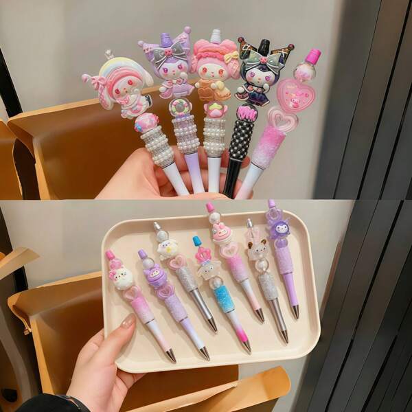 Sanrio Sanrio Kristall Diamant Kugelschreiber, 1 Packung, Kugelschreiber mit Rückzugsfunktion - geeignet für Schul- und Bürobedarf, Geschenke für Verwandte und Freunde, kreative Geschenke, geeignet für Weihnachtsgeschenke, Geburtstagsgeschenke, Arbeit, personalisierte Lehrergeschenke, Schul-Grundausstattung