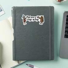 1PC That Was A Bit Cringe My Liege Waterproof Sticker, Medieval Meme Laptop Decal, Renaissance Humorous Water Bottle Vinyl, Sarcastic Funny Gift For Friends, Office Desk Aesthetic Decor & Pop Culture Expression - Multicolor - View 4
