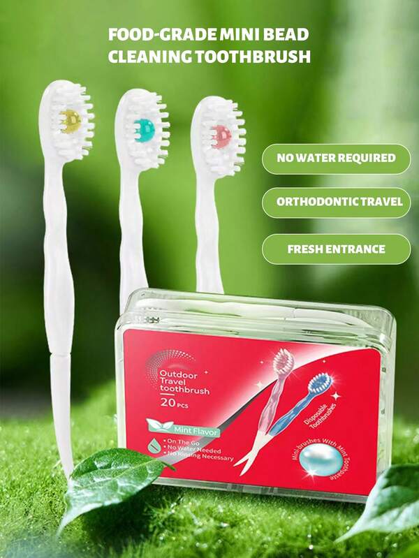 20 piezas Mini Cepillo de Dientes - Cepillo de Dientes Desechable con Pasta de Dientes y Cepillo de Dientes para el Trabajo o Viaje