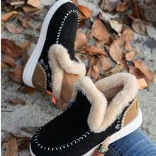 New Fashion Plus Size Women Fluffy Flat Shoes