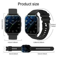 Smartwatch con pantalla HD, equipado con pantalla curva LED a color de alta definición, compatible con multilenguaje, pantalla táctil completa, reproductor de música, función de llamada, notificación de mensajes - Multicolor - Ver 7