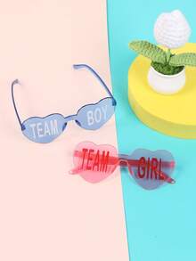 8/12 件婴儿洗澡性别揭示眼镜蓝色和粉色太阳镜无框女孩队和男孩队装饰性别揭示派对 - 彩色 - 查看 8