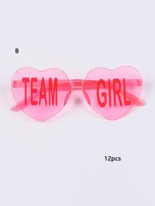 8/12 件婴儿洗澡性别揭示眼镜蓝色和粉色太阳镜无框女孩队和男孩队装饰性别揭示派对 - 彩色 - 查看 18
