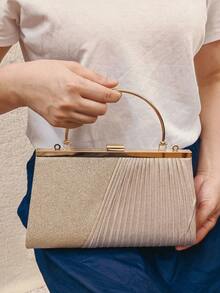 1 件褶皱闪光女士晚宴手提包