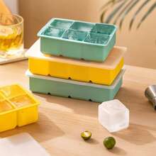 Große Silikon-Eiswürfelform, quadratische Eiswürfelformen, DIY Gefrierdessert-Form, Eiswürfelformen mit leichter Entnahme, für Zuhause und Bar