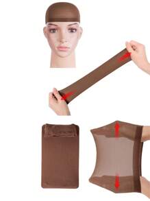 2 szt. ultracienkich czepków na perukę, elastycznych czepków na perukę z siateczki, oddychających i miękkich czepków na perukę z nylonowej siateczki, czepków na perukę do codziennej pielęgnacji, damskich czepków na perukę o wysokiej elastyczności, jednolitych kolorów nylonowych czepków na perukę z koronką do użytku domowego, na wesele, na każdą porę roku