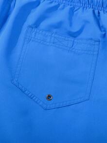 MADHERO Men's Beach Shorts, Casual Holiday Style Men Swim Trunks Men Swim Trunks - Royal Blue - View 6