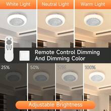 CANMEIJIA 72W 遥控吊扇灯，50 厘米大尺寸带灯风扇，3 色调光 + 可调风速，现代吊扇灯适用于家庭/房间/客厅/厨房/餐厅/商店/阁楼/车库/儿童房/卧室/餐厅，AC85-265V