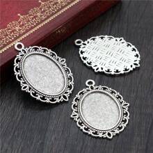 10pcs Fits 18x25mm Oval Cabochons Pendant Blank Base Setting Bezel Tray DIY Jewelry Making Accessories Findings For Necklace Earrings Bracelet - 18x25mm - View 3