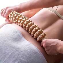 木制按摩棒，9/12轮按摩锤按摩器，经络放松颈部、腰部、大腿穴位缓解疲劳 - 彩色 - 查看 3