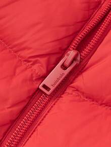 Balabala Tween Girl Lightweight Down Jacket Fall/Winter – Hooded Water & Oil Resistant Family Style - Brick Red - View 7