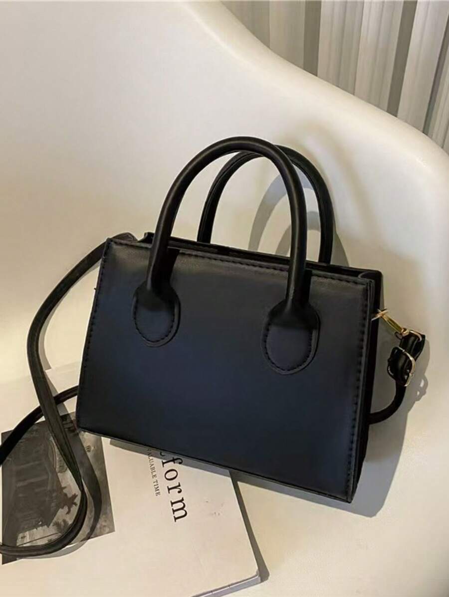 Bolso cuadrado de doble asa, ligero y de estilo casual para negocios, perfecto para adolescentes, mujeres, estudiantes universitarios, principiantes y trabajadores de cuello blanco, ideal para la oficina, la universidad, el trabajo, los traslados, el aire libre, los viajes y las salidas