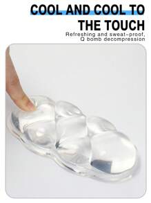 وسادة معصم للوحة المفاتيح الجيلاتينية، دعم المعصم والذراع الجميل، تستخدم لوحة المفاتيح والماوس للتطبيع وتخفيف الألم، مناسبة للمكتب/الكمبيوتر/كمبيوتر محمول/ألعاب (بدلة بيضاء شفافة)