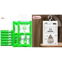 10Pcs/Set Wardrobe Moisture Absorbent Bags, Hanging Dehumidification Bags Anti-Mold And Moisture-Proof Bags, Suitable For Kitchen, Bathroom, Cabinet, Wardrobe, Shoe Cabinet, Car, School, Office, Home, Dormitory, Travel, Home Decoration, Christmas Note: Each Package Contains 50g Of Content ,Dehumidifier For Home