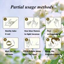 20/50/100/200pcs Jasmine Incense Sticks, 8.66 Inches, Suitable For Yoga And Meditation, Purify The Mind, Eliminate Negative Energy - Jasmine - View 8