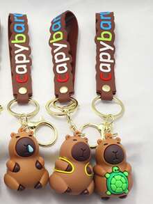 1pc Cute Capybara Plush Keychain, Perfect Gift For Friends, Classmates, Family Members - Multicolor - View 15