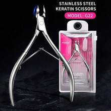 Cuticle Care Tools, Ukrainian Russian Stainless Steel Callus Remover Cuticle Nipper, Professional Hangnail Cutter, Nail Cuticle Trimmer, Nail Tool, Stainless Steel Cuticle Nipper With Sharp Blade, Manicure Tool, Double Spring, For Nail Care, Pedicure, Nail Tool (Silver)