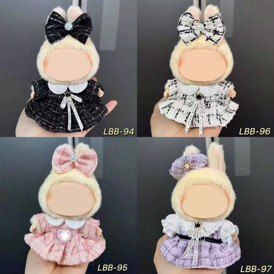 (Solo ropa) Nuevos vestidos casuales lindos de 17 cm para muñeca de la 1ra/2da/3ra generación Labobo, ropa de muñeca para Labubu