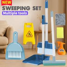 مجموعة ألعاب تنظيف تظاهرية للأطفال، لعبة تظاهرية للأعمال المنزلية، مجموعة ألعاب تنظيف وكنس للأطفال، أدوات لعب تمثيلية، مجموعة ألعاب تفاعلية للأولاد والبنات، هدية مثالية لعيد الميلاد والكريسماس