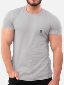 Unisex Basic Wolf Print T-Shirt 100% Cotton Comfortable Premium Casual Style - 鏽棕色 - 查看 6