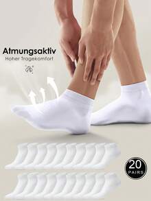 5/10 Pairs Women Low-Cut Breathable Simple Solid Color Socks, Thin Personal Socks Essential For Travel And Vacation - White - View 11