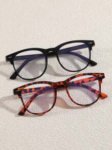 1 Pc ,2pcs.Classic Square Frame Clear Lens Glasses Minimalist Fashion Decorative Glasses Computer Spectacles For Women Men