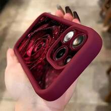 1pc Fashionable & Elegant Gradient Watercolor Romantic Raindrop Rose Flower Sky Eye Staircase Soft Phone Case, Compatible With IPhone 16/16 Pro Max, Infinix Smart 7, Spark Go 2024, Infinix Hot 40/40 PRO/SPARK 20 PRO, Galaxy S25 Ultra