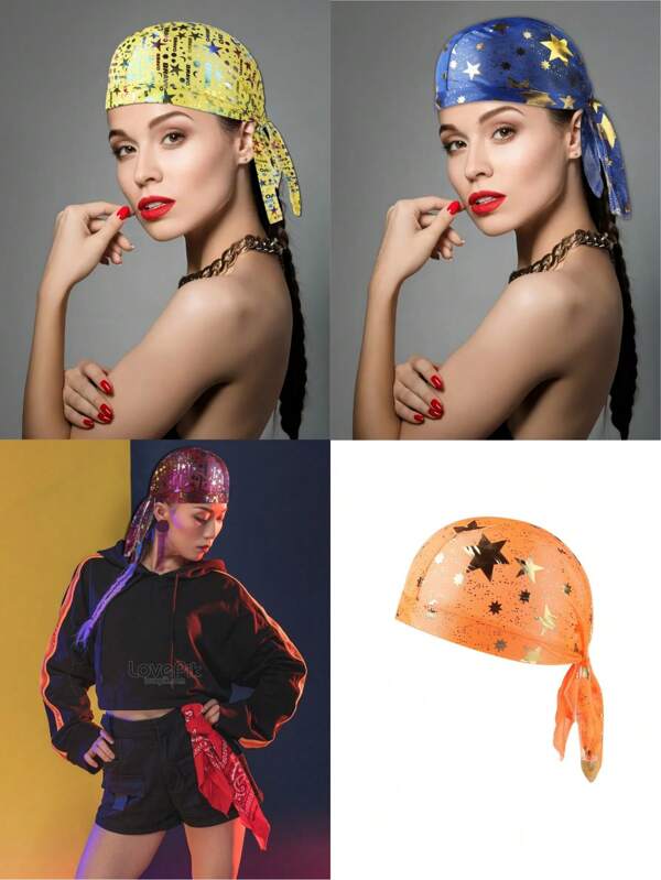 1pc Outdoor Printed Sun Protection Cycling Headband Neck Gaiter Bandana Headwear For Men & Women