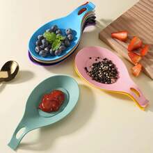 1PC Alfombrilla de silicona para cucharas, mantel resistente al calor, bandeja, almohadilla para cucharas, posavasos para vasos, herramienta de cocina caliente 5z - Gris - Ver 8