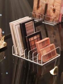 1 قطعة صندوق تخزين أكريليك عالي الجودة، صينية ظلال العيون شفافة كبيرة السعة، منظم مكياج محمول، مناسب لطاولة المكياج، محطة المكياج، سطح الحمام، خزانة، غرفة النوم، الحمام، ديكور المنزل، اكسسوارات السفر، هدية ل- الأم، الأب، الرجال، الصديق، المعلم، عيد الميلاد، الزفاف، الطاولة، الرف، اكسسوار، صندوق هدايا، هدايا ممتعة، تخزين