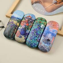 1pc Van Gogh/Monet Oil Painting Style Eyeglasses Case - A - View 2