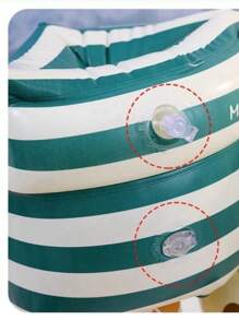 2 pièces Brassards gonflables, Brassards rayés en PVC pour manches flottantes pour piscine, sports nautiques pour adultes et enfants, entraînement à la natation, fête de plage d'été