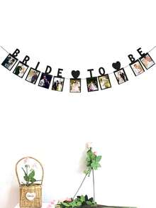 1 Set Bride To Be Photo Banner Bride Bunting For Wedding Decoration And Bridal Shower Party Supply - Multicolor - View 12