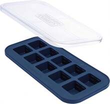 2 Tbsp. Silicone Freezer Molds - Perfect For Storing Garlic, Herbs, Ginger, Pesto, Tomato Paste, Lemon Juice, Purees And More - Silicone Baby Food Freezer Tray - Blueberry – 1-Pack,9832653 - 藍色 - 查看 1