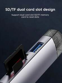 多功能 USB 3.0 读卡器 适用于相机、电脑、手机、Type-C 6 合 1 SD/TF 高速读卡器