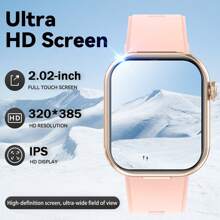 EIGIIS 男女智能手表，TWS 无线耳机，2.02 英寸全触摸屏，分辨率 320 * 385，300mAh 大电池，支持无线通话、信息提醒，兼容 iOS 和 Android 的智能手表，生日礼物