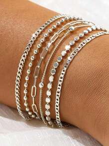 Gold Bracelets For Women, Stackable Bracelet Stack Set Adjustable Charm Paperclip Chain Cuban Link Layered Waterproof Jewelry Sets Gifts For Women