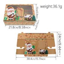 3/6/9/12PCS Christmas Gift Box Set With A PVC Transparent Window, Rectangular Storage Box For Cookies And Candies, Made Of Kraft Paper, Featuring A Gingerbread House Design, Perfect For Holiday Party Favors And Home Decor Storage Christmas Christmas Decorations Christmas Pajamas Christmas Gifts Christmas Decor