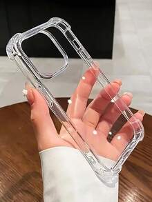 Gói 3 Ốp lưng điện thoại trong suốt lỗ lớn tối giản có đệm khí 4 góc, chống rơi, ốp lưng silicon mềm bảo vệ tương thích với iPhone 17/17Pro/17ProMax/11/12/13/14/15/16/16ProMax/13Pro/14Pro/15Pro, cầm nắm thoải mái - Túi khí trong suốt - Xem 8