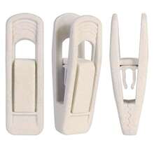 20pcs Flocked Clothes Hangers Clips, Strong Finger Clips Suitable For Pants, Socks And Hats, Drying Clips, Flocked Clips For Hangers, Thickened Plastic Clothes Pegs For Drying Clothes - Multicolor - View 2